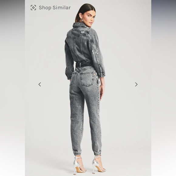 NWT Retrofete Renee Denim Jumpsuit in Slate Grey - Picture 4 of 15